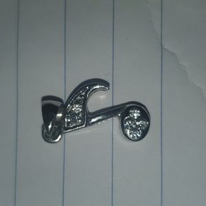 Sliver music note charm
